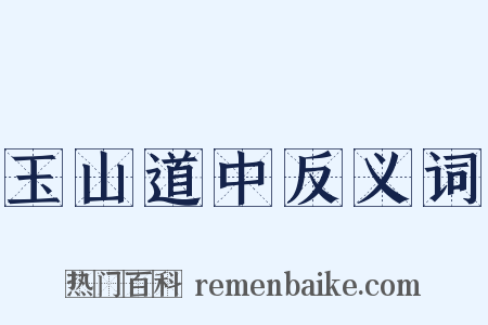 玉山道中反义词是什么意思的图片